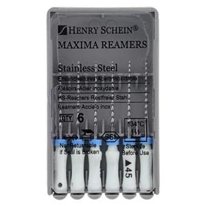 Maxima Hand Reamer 21 mm Size 45 Stainless Steel White 6/Pk