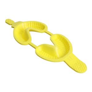 Dual Arch Fluoride Trays Small With Hinge Yellow Disposable 100/Bx