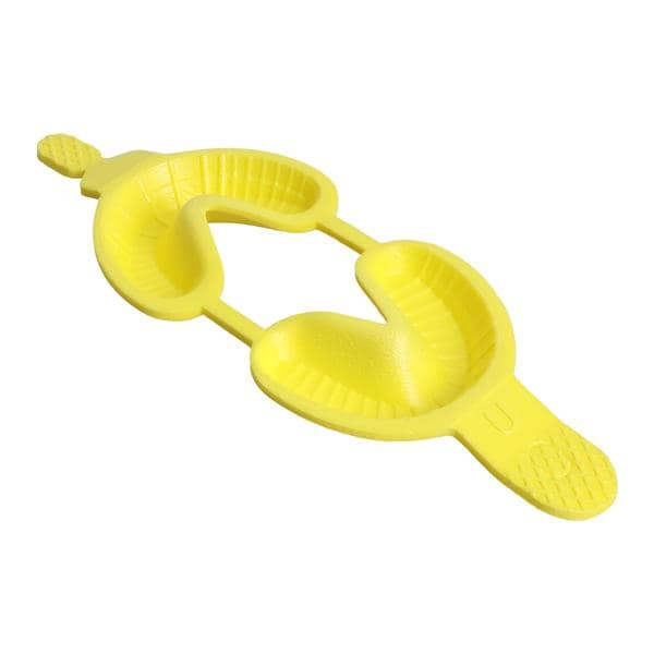 Dual Arch Fluoride Trays Small With Hinge Yellow Disposable 100/Bx