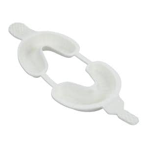 Porte-fluor Double arcade Mousse Moyen Avec Charnière Blanc Jetable 100/boîte