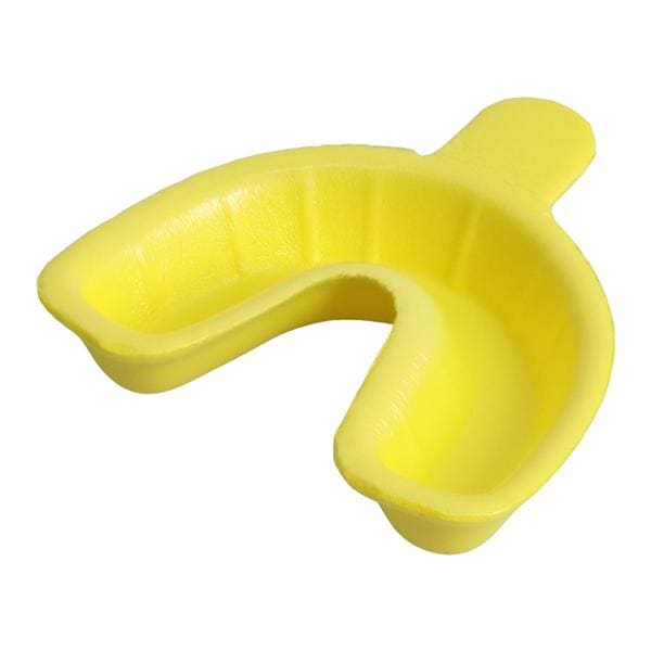 Single Arch Fluoride Trays Small With Handle Yellow 100/Pk