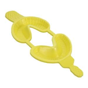 Dual Arch Fluoride Trays Small With Hinge Yellow Disposable 30/Bx
