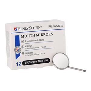 Tête de miroir 6 Tige simple Plat 12/boîte