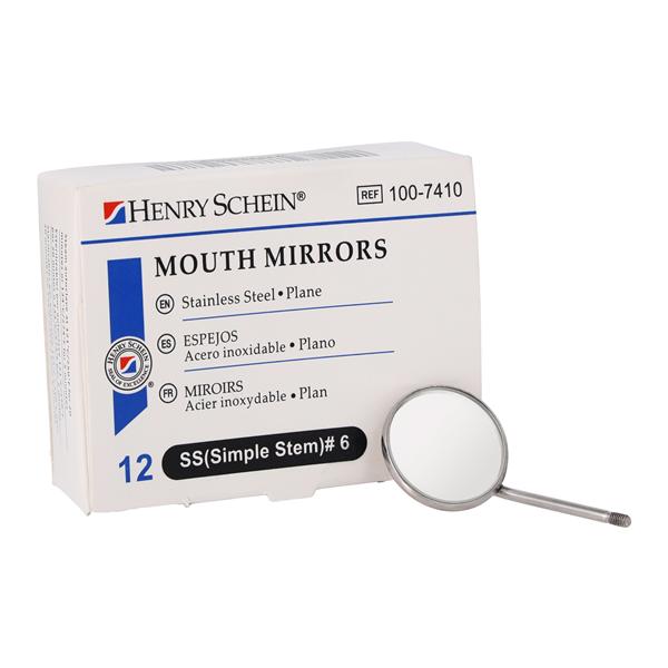 Tête de miroir 6 Tige simple Plat 12/boîte