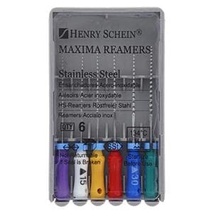 Maxima Hand Reamer 25 mm Size 10-35 Stainless Steel Assorted 6/Pk
