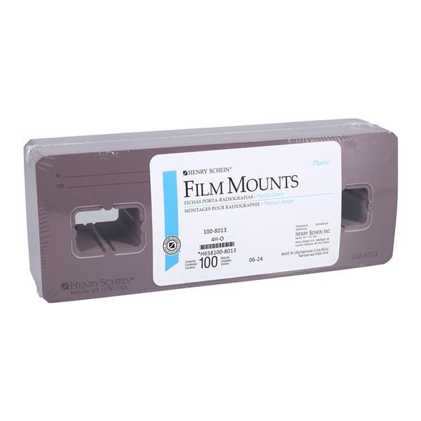 X-Ray Mounts 4H #0 Opaque Gray Plastic 100/Bx