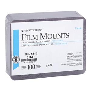 X-Ray Mounts 2H #0 Opaque Gray Plastic 100/Bx