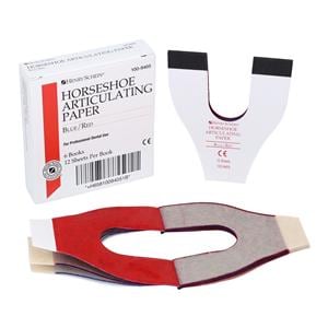 Henry Schein Papier à art. Bleu/Rouge Fer à cheval 71 micr./0,0028po Livret bt