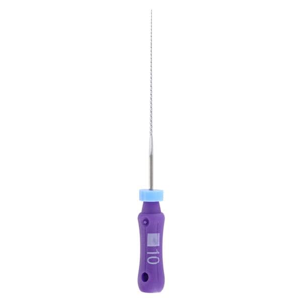 Maxima Hand K-File 25 mm Size 10 Stainless Steel Purple 6/Pk
