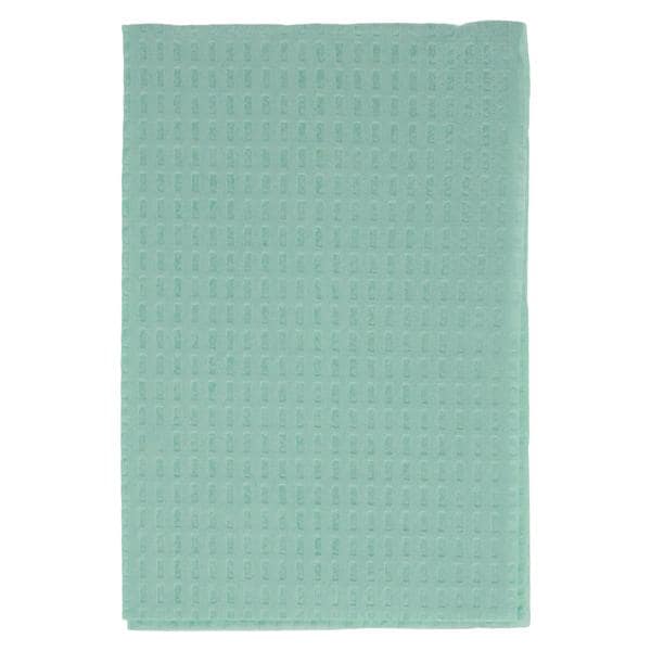 TIDI Choice Waffle Towel Bib 2 Ply Tiss/Poly 13 in x 18 in Grn Disposable 500/Ca