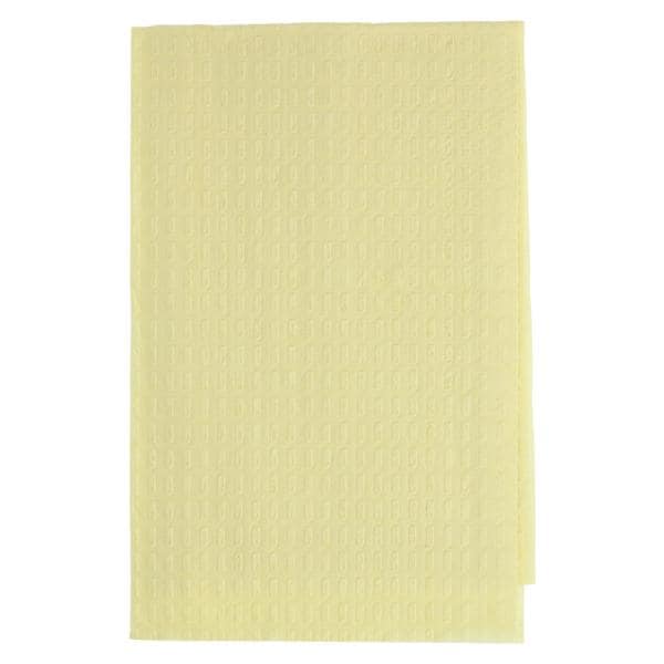 TIDI Choice Waffle Towel Bib 2 Ply Tiss/Poly 13 in x 18 in Yw Disposable 500/Ca