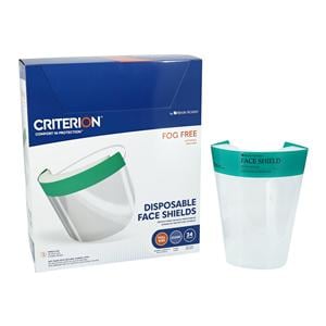 HSI Écran facial Jetable Préassemblé Transparent/Bleu 24/boîte