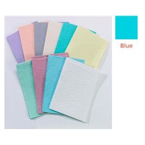 Procedure Towel 3 Ply Tissue / Poly 13 in x 18 in Blue Disposable 500/Ca