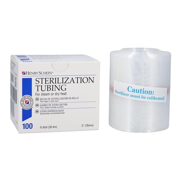 HSI Tubes Stérilisation 3 po x 10 po Avec Indicateur/Perforation 100 pi/rouleau