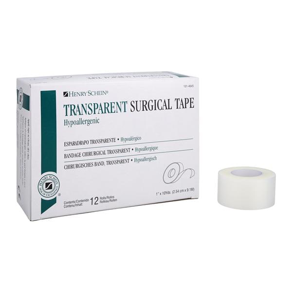 Tape Surgical Plastic 1"x10yd Adhesive Clear 12/Ea, 12 EA/CA