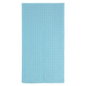 TIDI Ultimate Waffle Towel Bib 3 Ply Tiss/Poly 17 in x 18 in Bl Dsp 500/Ca