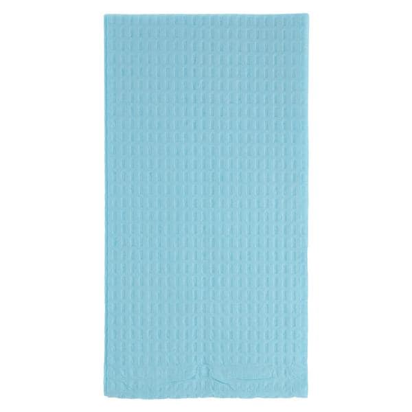 TIDI Ultimate Waffle Towel Bib 3 Ply Tiss/Poly 17 in x 18 in Bl Dsp 500/Ca