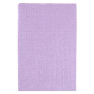 TIDI Ultimate Waffle Towel Bib 3 Ply Tiss/Poly 13 in x 18 in Lav Dsp 500/Ca