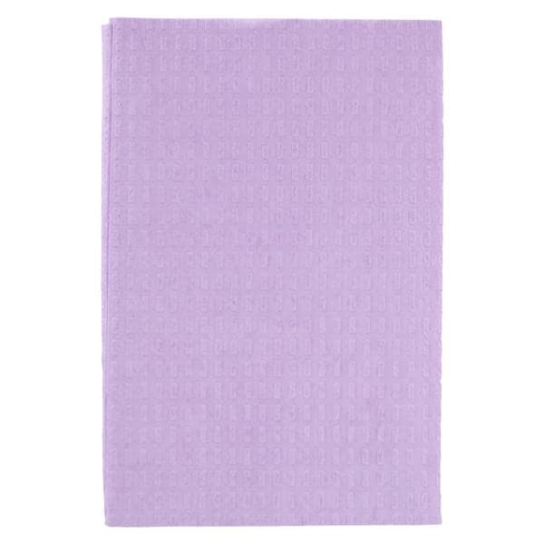 TIDI Ultimate Waffle Towel Bib 3 Ply Tiss/Poly 13 in x 18 in Lav Dsp 500/Ca