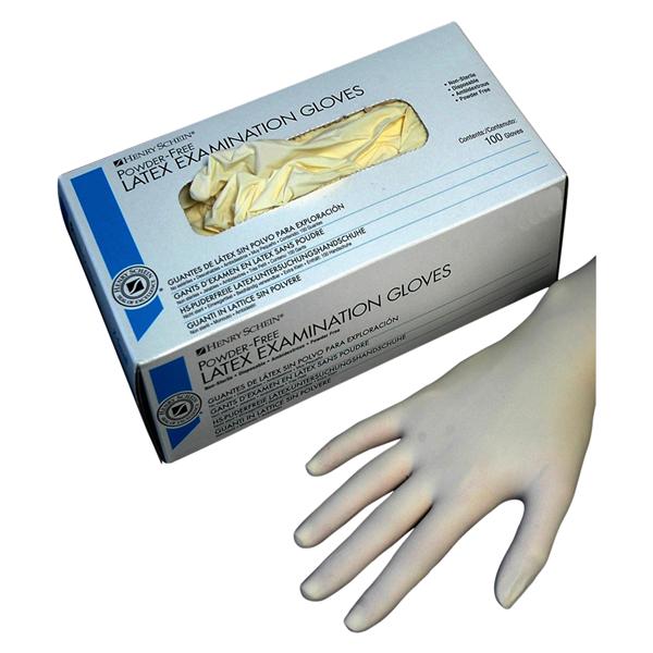 Latex Exam Gloves Medium White Non-Sterile, 10 BX/CA