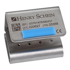 Henry Schein Porte-fraises Acier inox 8 trous Argent Couvercle verrouillable Ch
