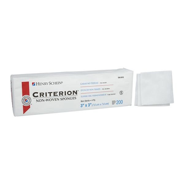 Éponge Non tissé Mélange rayonne/polyester 3x3 po 4 épai. Non Stér 200/pqt