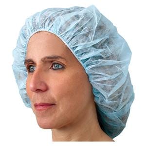 Capuchon Bouffant 24 po Bleu Jetable 100/boîte