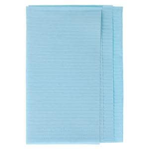 Econoback Patient Towel Tissue / Poly 19 in x 13 in Blue Disposable 500/Ca