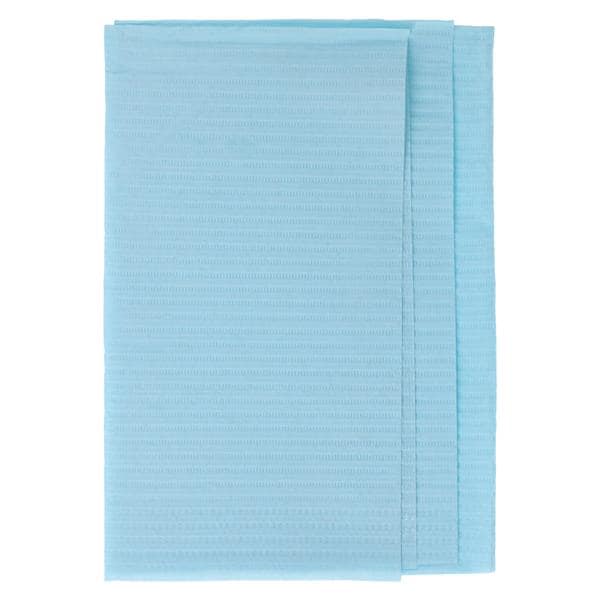 Econoback Patient Towel Tissue / Poly 19 in x 13 in Blue Disposable 500/Ca