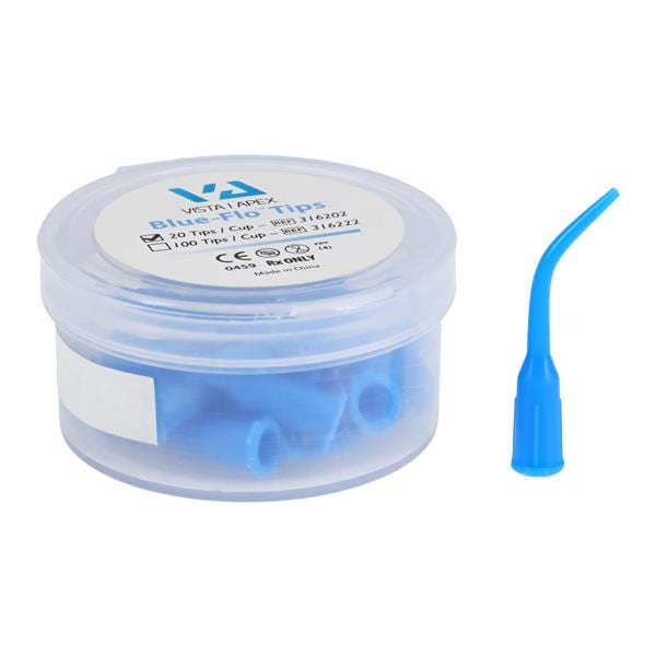 Blue-Flo Tips Blunt End Irrigating Tips 20/Pk