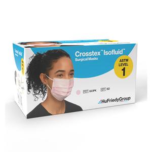 Isofluid SecureFit Earloop Mask ASTM Level 1 Pink 50/Bx