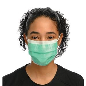 Isofluid SecureFit Earloop Mask ASTM Level 1 Green 50/Bx