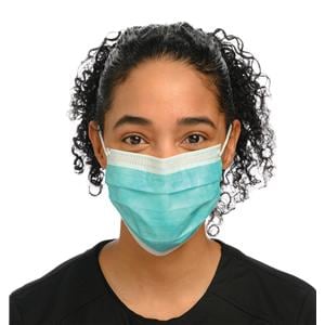 Isofluid Earloop Mask ASTM Level 1 Teal 50/Bx