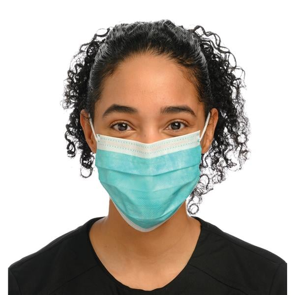 Isofluid Earloop Mask ASTM Level 1 Teal 50/Bx
