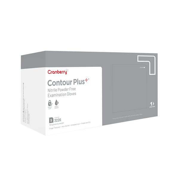 Contour Plus Nitrile Gants Petit Non stérile Blanc pro 100/boîte
