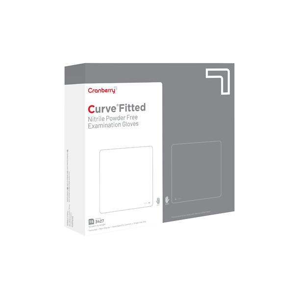 Curve Nitrile Gants Taille 7,5 Non stérile Blanc pro 100/boîte
