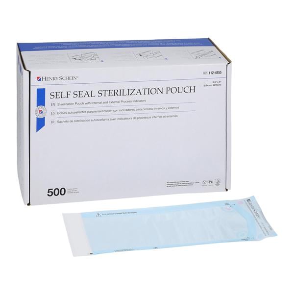 Pochette Stérilisation 3,5 po x 9 po Sans latex 500/boîte