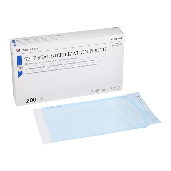 Pochette Stérilisation 7,5 po x 13 po Sans latex 200/boîte, 6 BX/CA