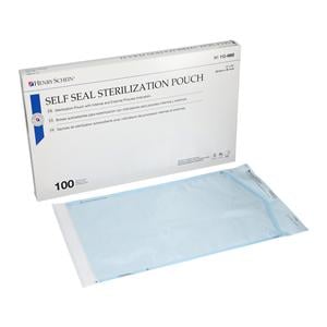 SelfSeal Pochette Stérilisation 9 po x 15 po Bleu/Blanc Sans latex 100/boîte, 4 BX/CA
