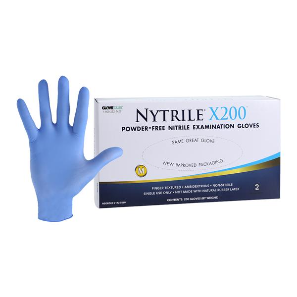 Nytrile X200 Nitrile Gants Moyen Non stérile Bleu 200/boîte