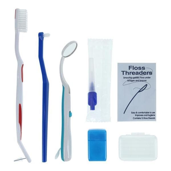 Acclean Orthodontic Toothbrush Patient Kit With Lighted Mirror Ea