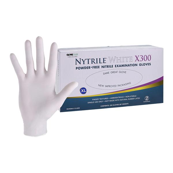 Nytrile White X300 Nitrile Gants Très grand Non stérile Blanc 250/boîte