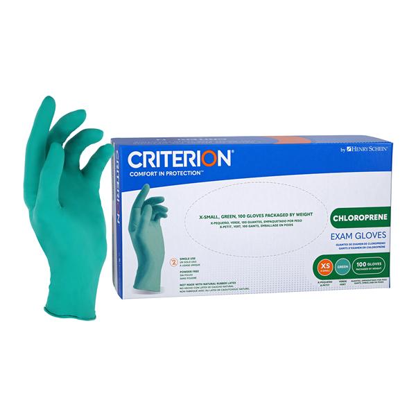 Criterion Chloroprène Gants s/latex Sans poudre Très P Non stérile Vert 100/bt