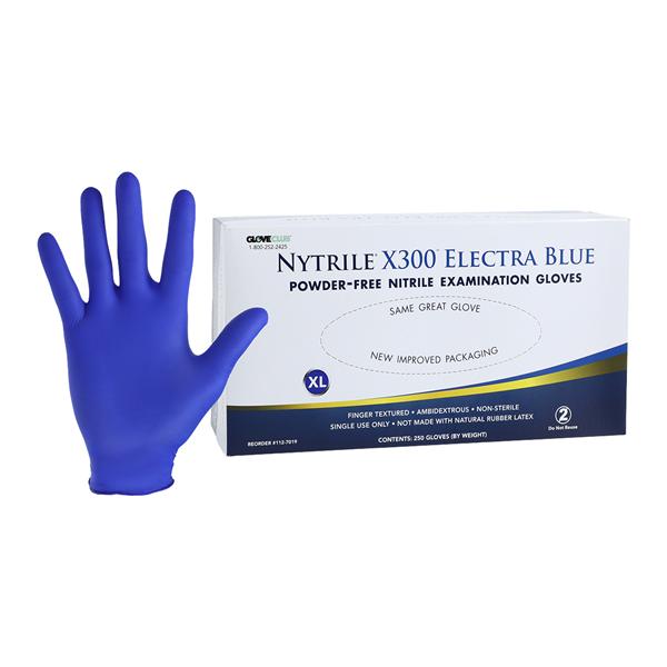 Nytrile X300 Exam Gloves X-Large Electra Blue Non-Sterile