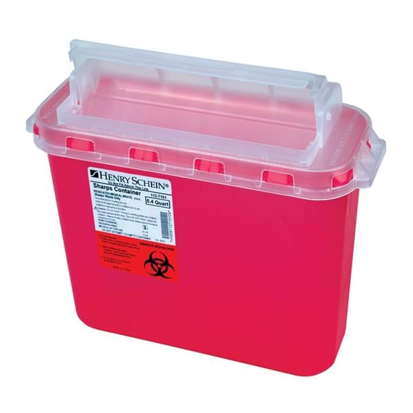 Contenant de stérilisation Objets tranchants 5,4 pintes Rouge Ch.