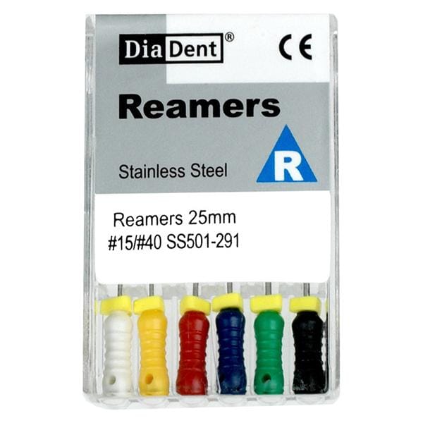 Hand Reamer 21 mm Size 25 Stainless Steel Red 6/Pk