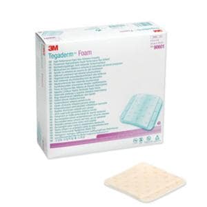 Tegaderm Foam Foam Dressing 4x4" Sterile Square PCC Non-Adherent NAdhs Tn Abs LF, 4 BX/CA