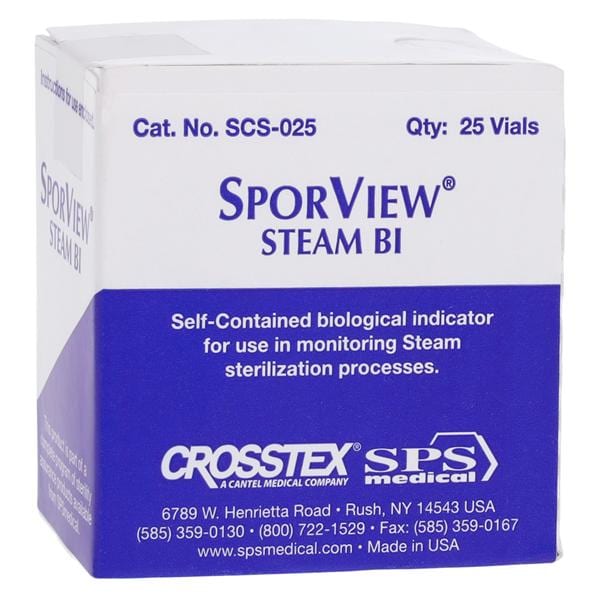 SporView Indicateur biologique Autonome Vapeur 24 heures 25/boîte
