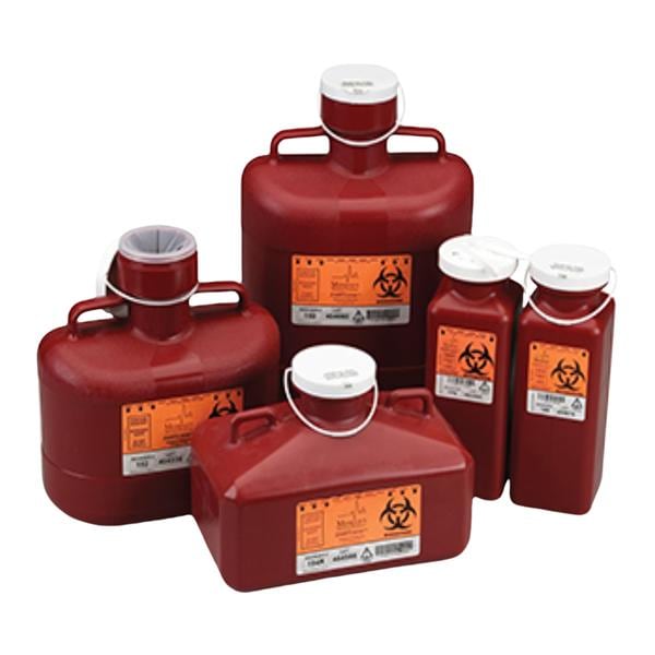 Contenant Objets tranchants 3 gal Capuchon de verrouillage Rouge/Noir Ch.