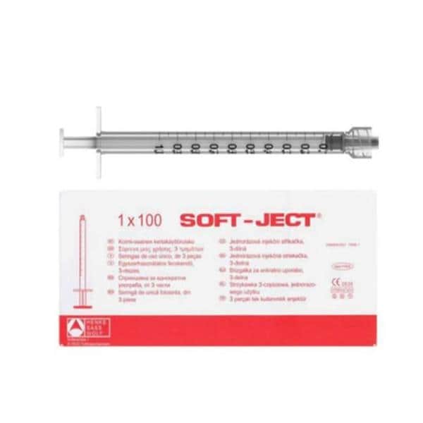 Henke-Ject Luer Lock Syringe 1cc Low Dead Space 100/Bx